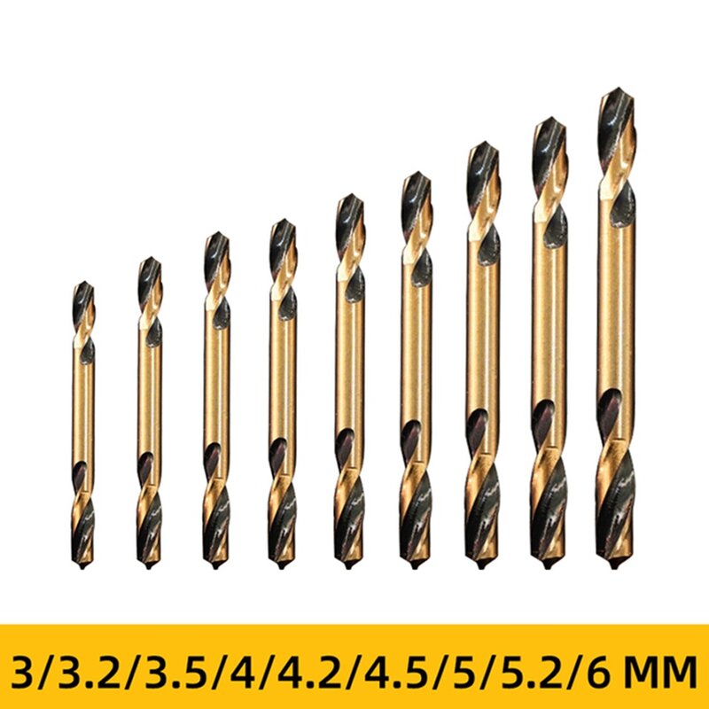 1pc HSS Double-Headed Auger Drill Bits For Metal Stainless Steel Wood Drilling High Speed Steel 3.0mm-6.0mm For Power Tool