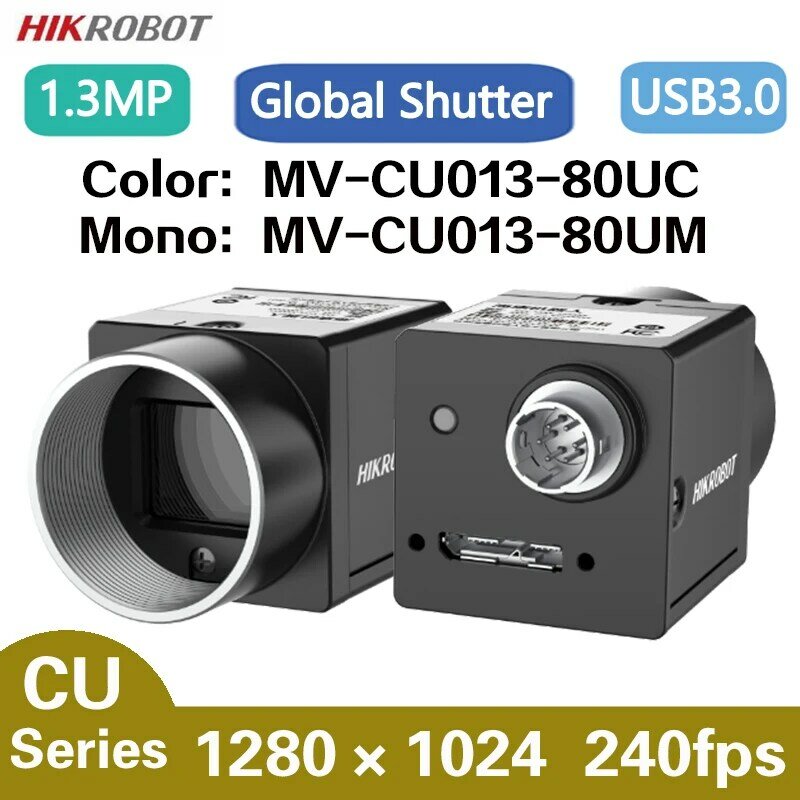 Hikrobot กล้อง1.3MP USB3.0 MV-CU013-80UC/ม. ขนาด1/2นิ้ว/เมตรกล้องอุตสาหกรรมสแกนพื้นที่ชัตเตอร์สีเดียวทั่วโลก