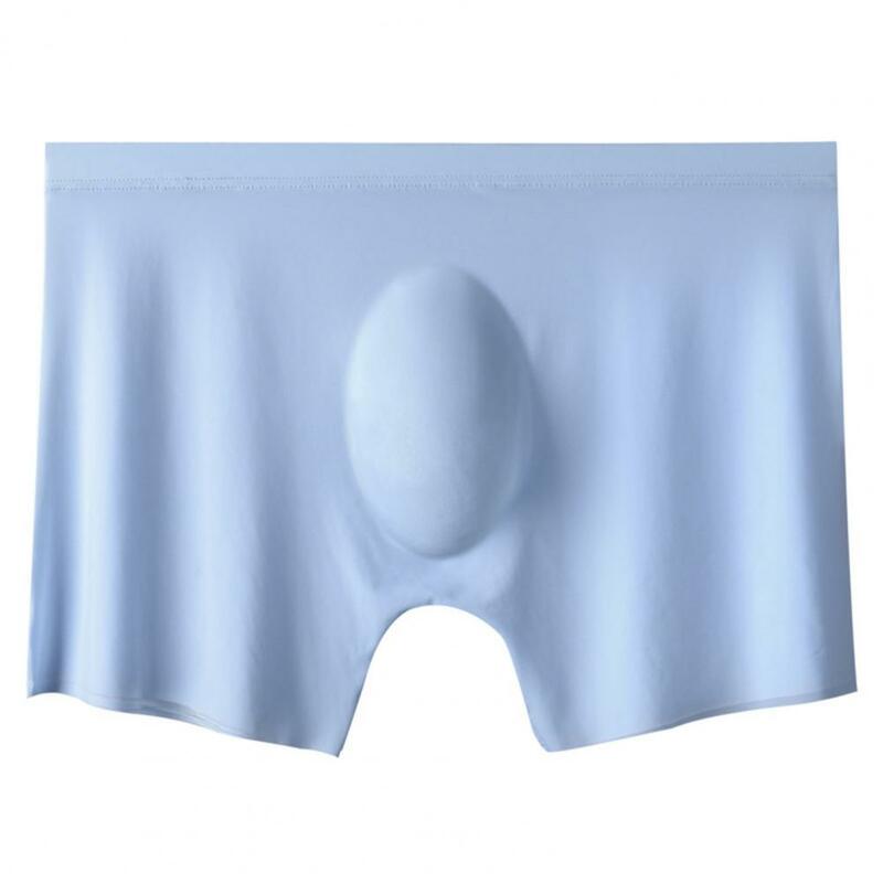 Roupa interior respirável masculina, See-through, Ice Silk Boxers, macio, absorção de umidade, U Design, tecnologia de secagem rápida