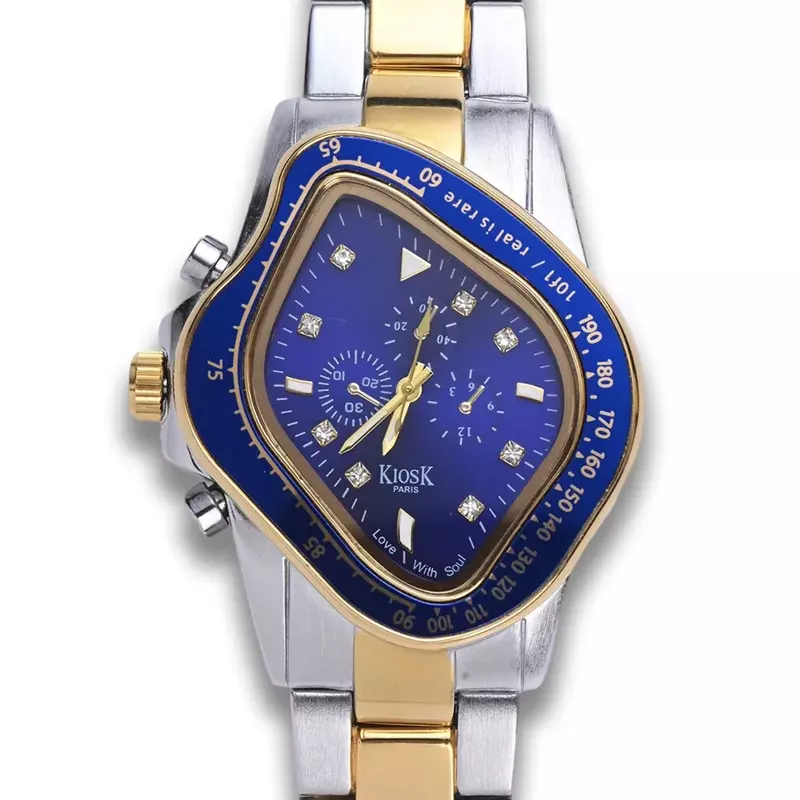 Twisted Clock Watch, unregelmäßige wasserdichte Quarzuhr von Western Empress Dowager, Herren-und Damen accessoires