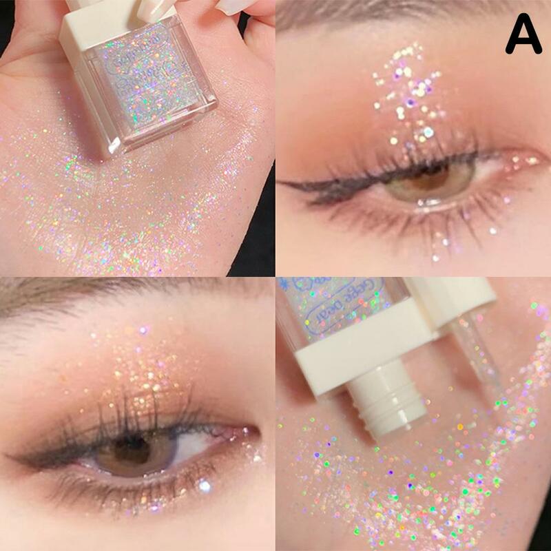 Peach Pink Gold Liquid Eyeshadow Diamond Eye Liner Highlight Pigmented Cosmetic Brighten Palette Pen Shadow Eye Shimmer R2D1