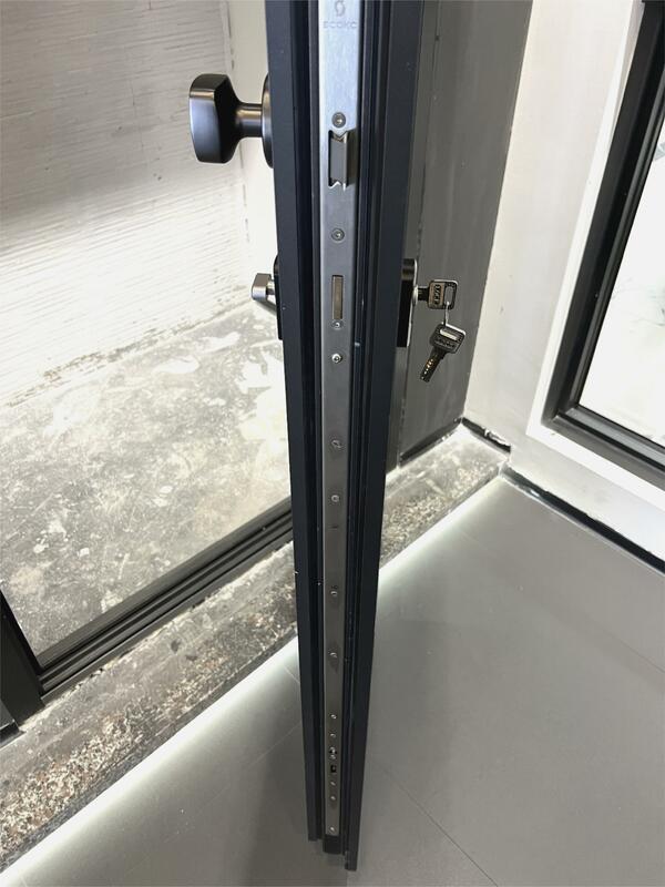 Sixinalu-Portes d'entrée extérieures pour la maison, sécurité, profil en alliage d'aluminium, taille et document personnalisés