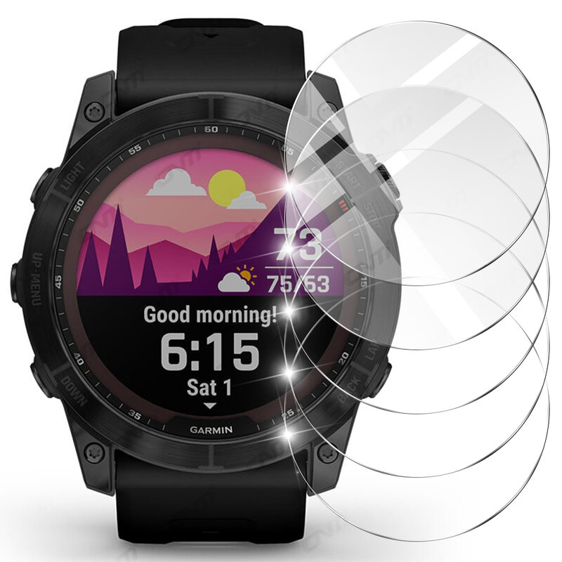9H Premium Tempered Glass untuk Garmin Fenix 7 7S 7X 6S 6X Pro 5 5S Smart Watch Clear HD Screen Protector Film Accessories