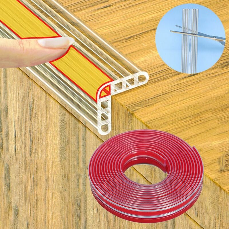 Transparent Baby Proofing High Quality PVC Self Adhesive Table Edge Protector L Type Soft Corner Guard Strip