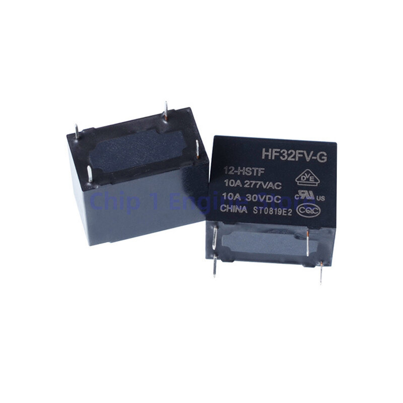 5 sztuk przekaźnik mocy mały przekaźnik HF32FV-G-5V-HSTF HF32FV-G-12V-HSTF HF32FV-G-24V-HSTF grupy normalnie otwartych 4 pin 10A