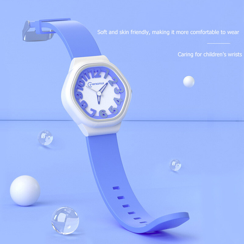 Uthai C14 Kinder Eenvoudige Quartz Grote Digitale Horloge Waterdichte Kid Meisjes Student Examen Rustige Horloges Vrouwelijke Mode Polshorloge