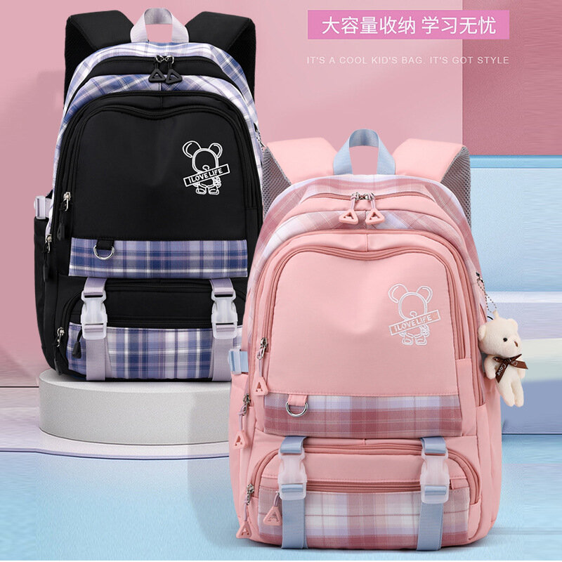 Nouveaux sacs d'école pour collégiens, sacs à dos de grande capacité et sacs à dos de loisirs ultra-légers avec réduction de la charge pour filles