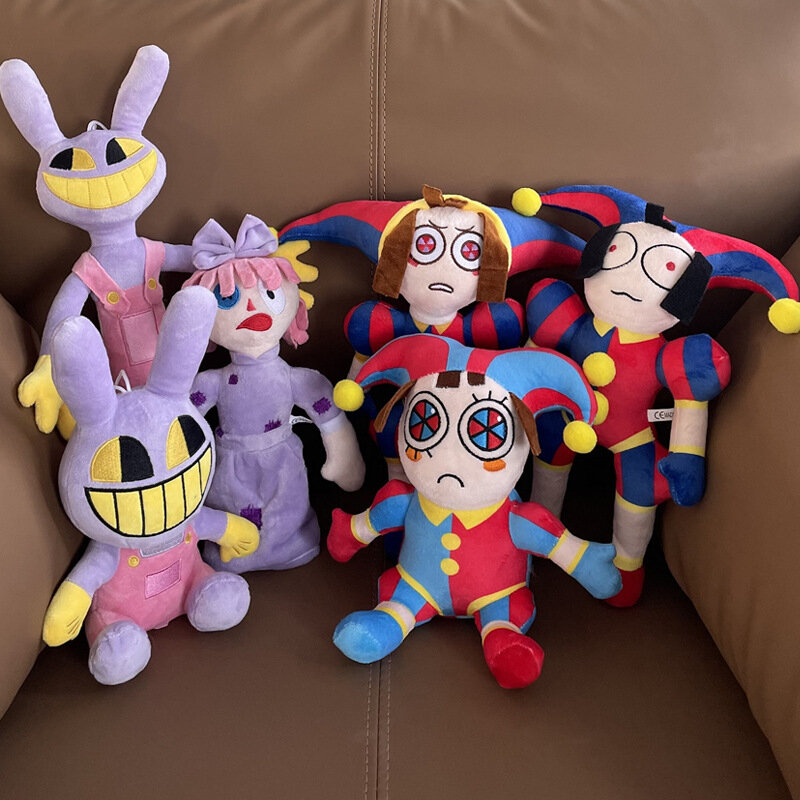 The Amazing Digital sirkus boneka boneka Pomni dan Jax Plushie mainan boneka binatang lucu ulang tahun untuk anak-anak Natal