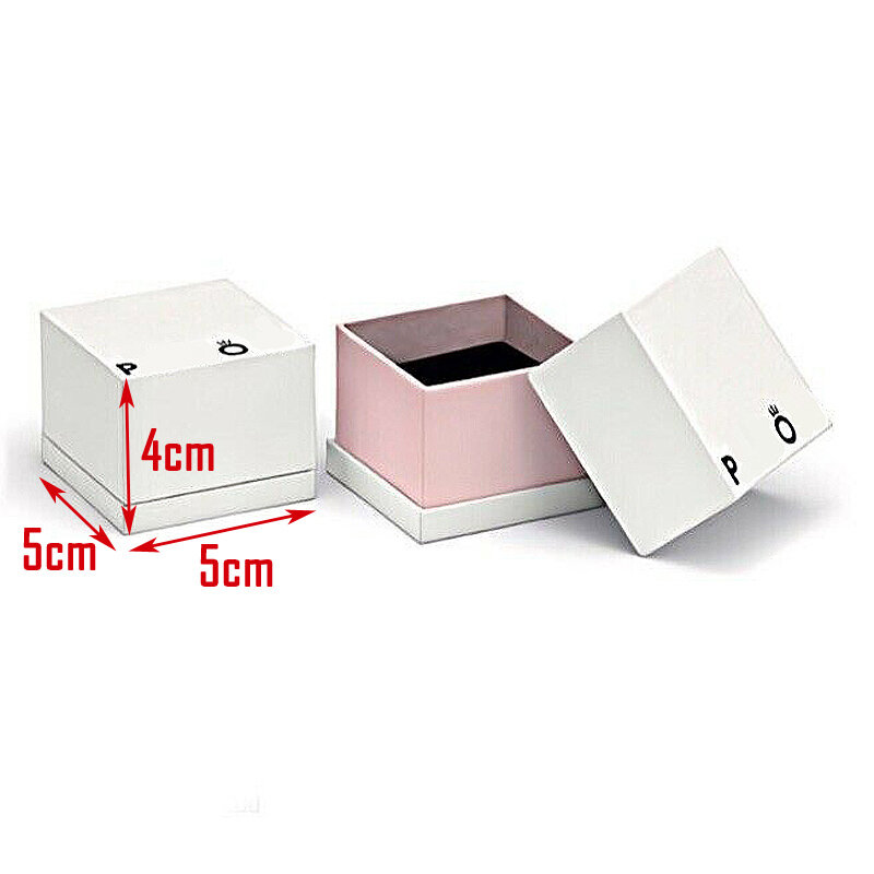 20pcs Packaging New Paper Ring Boxes For Earrings Charms Europe Jewelry Case for Valentine's Day Gift Wholesale Lots Bulk