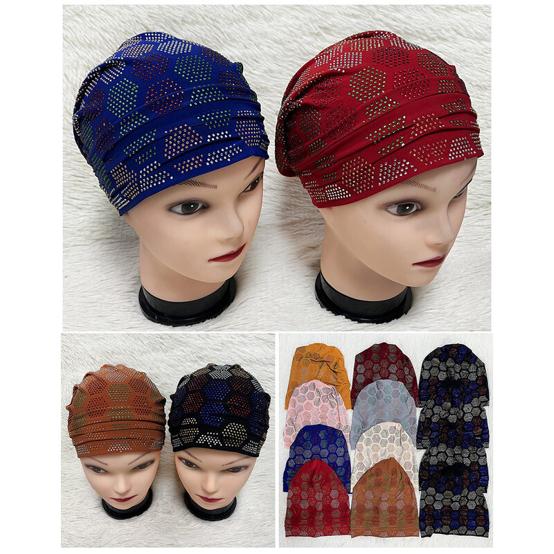 Envoltório de cabeça frisada para mulheres, chapéu indiano, cachecol, cabeça envoltório, bandana, acessórios de cabelo, senhora, confortável, adoração chapéu, torcido turbante chapéus