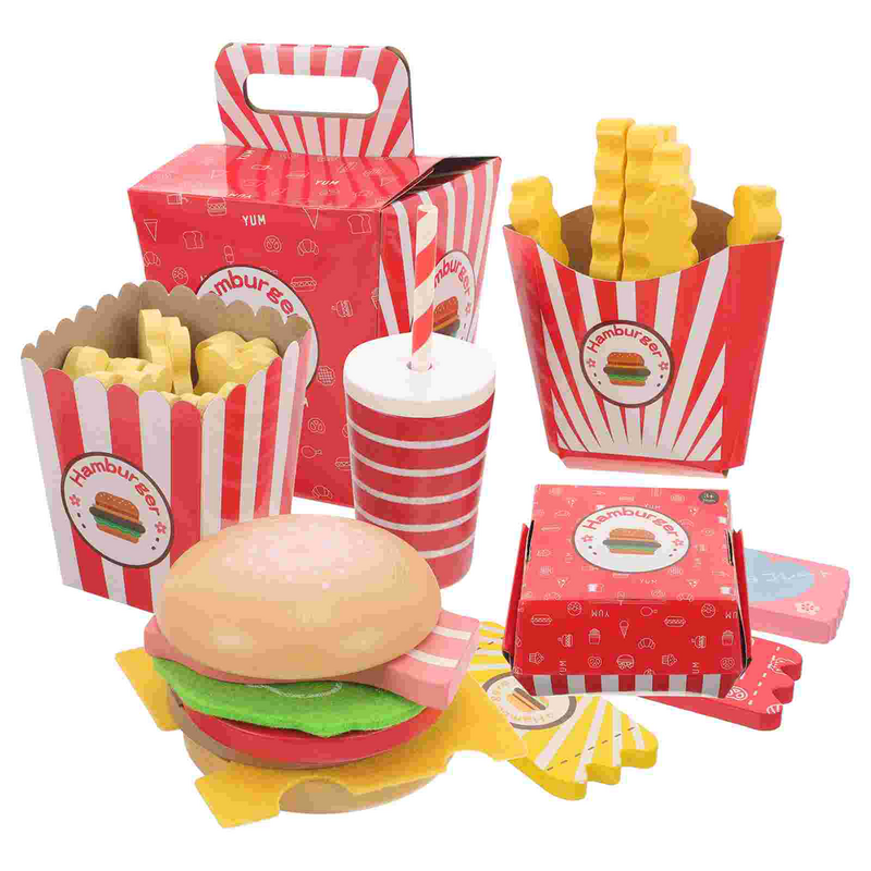 Hamburger de Jésus pour enfants, frites, simulation de chlore, jouets pour tout-petits, nourriture en papier, bébé fille
