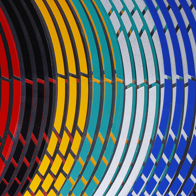 1 Set 7 colori strisce per lo Styling dell'auto riflettente Motocross Bike adesivi e decalcomanie per ruote del motociclo nastro riflettente da 17/18 pollici