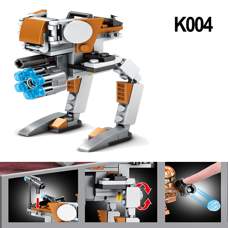 K001-K012 żołnierz seria filmów z figurkami broni zmontowane klocki małe cząstki edukacyjne dla zabawek dla dzieci