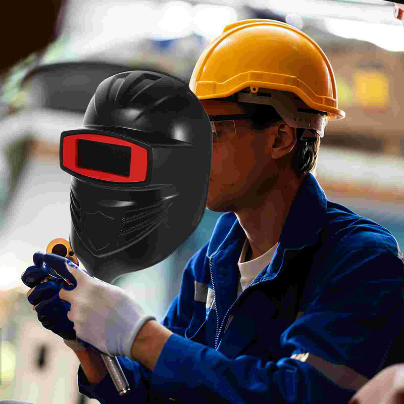 Maschera per saldatura scudo portatile casco per saldatura arco Tig rettifica protezione per il viso manico per occhiali