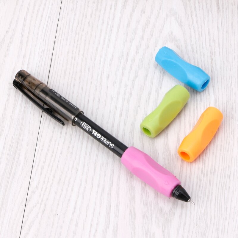 4 Pcs Silicone Pencil Holder Writing Aid Pencil Holder Pencil for Righties Lefties Kids Students D5QC