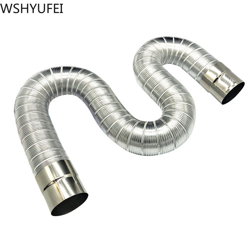 Feuerfeste Gas Wasser Heizung Edelstahl 60-150mm Aluminium Starken Universal Auspuff Auto Intake Rohr Extension Tube Länge