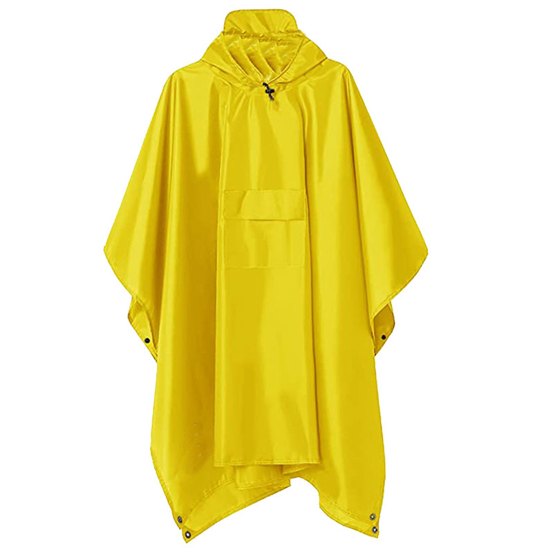 Jas hujan 3 dalam 1 multifungsi, portabel jas hujan berkemah mendaki matras ponco tenda tahan lama Aktivitas luar ruangan perlengkapan hujan