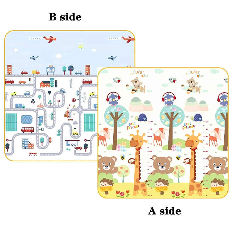 Esteira do jogo do bebê tamanho grande, XPE Puzzle, esteira dos desenhos animados das crianças, almofada do quarto do bebê, tapete antiderrapante impermeável, espessura de 1cm, 0,5 cm