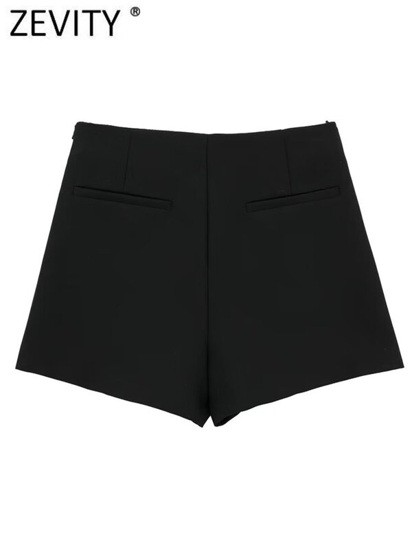 ZEVITY 2023 женские модные ассиметричные мини-юбки с поясом, женские шорты с боковой молнией, шикарные шорты QUN5454