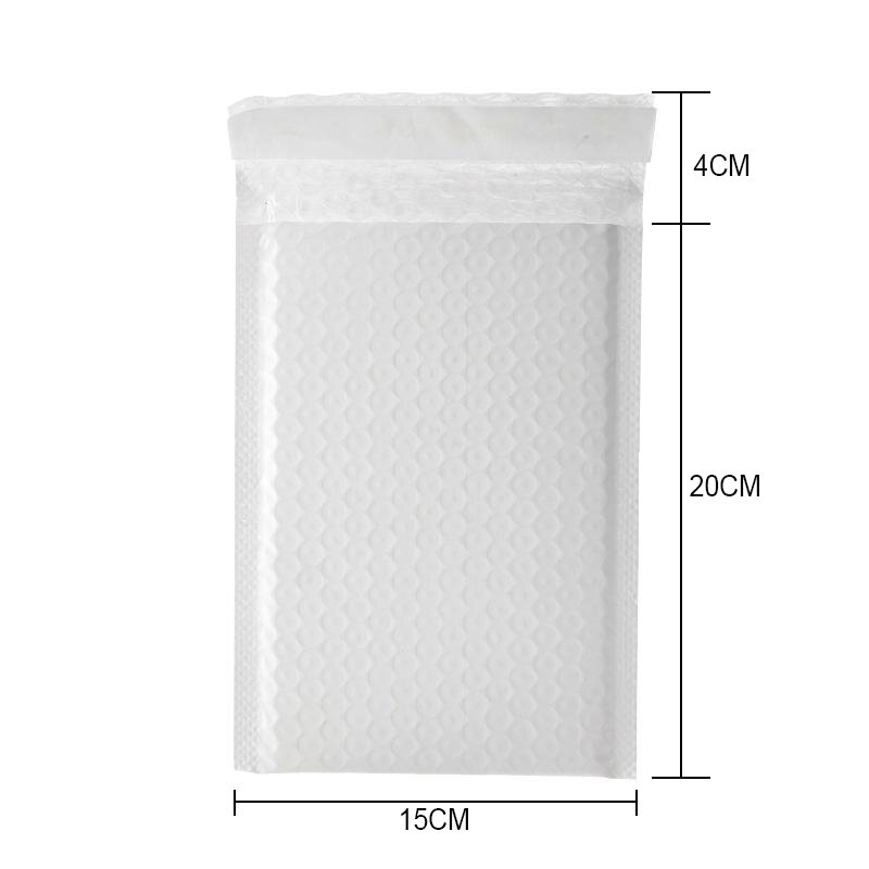 Sobres acolchados de polietileno autosellados para correo, sobres de burbujas de color blanco, impermeables, 50 piezas