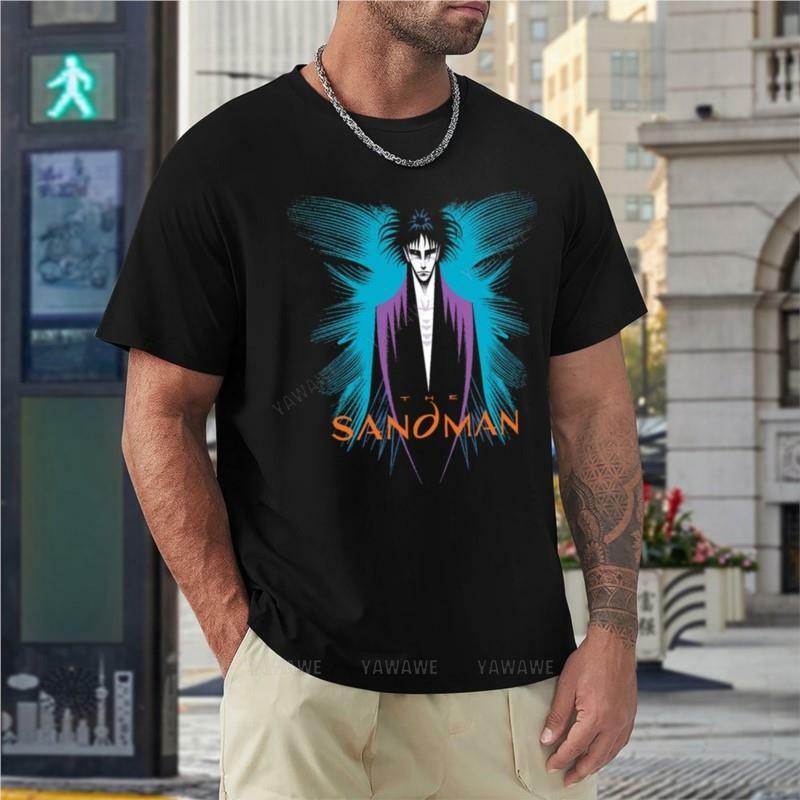 Mann schwarz T-Shirts der Sandmann T-Shirt benutzer definierte T-Shirts Kurzarm T-Shirt T-Shirt Herren T-Shirts Rundhals ausschnitt T-Shirt