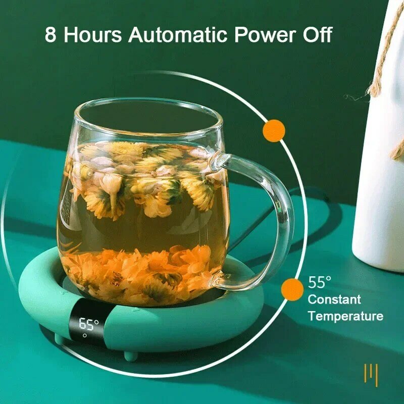 New Coffee Mug Warmer Electric Heating Coaster for Home Office 3 Temperatures Adjustable Tea Cup Warmer Christmas Birthday Gift