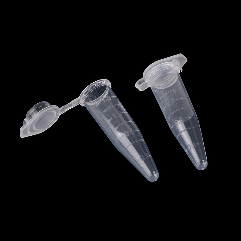 Mini Tubes à Essai en Plastique, Microcentrifugeuse, Tube de Laboratoire Gradué, 1.5ml, 50 Pièces