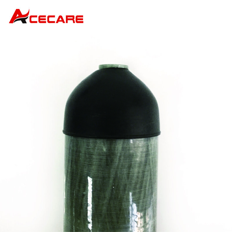ACECARE CE 3L Serat Karbon Silinder 4500Psi M18 * 1.5 Ukuran Benang dengan Perlindungan Karet