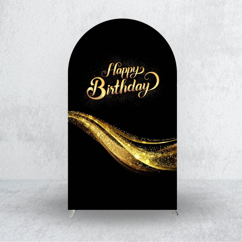 Alles Gute zum Geburtstag Thema Bogen Hintergrund umfasst elastischen Stoff für Geburtstags feier Feier Dekoration Ballon Foto Hintergrund