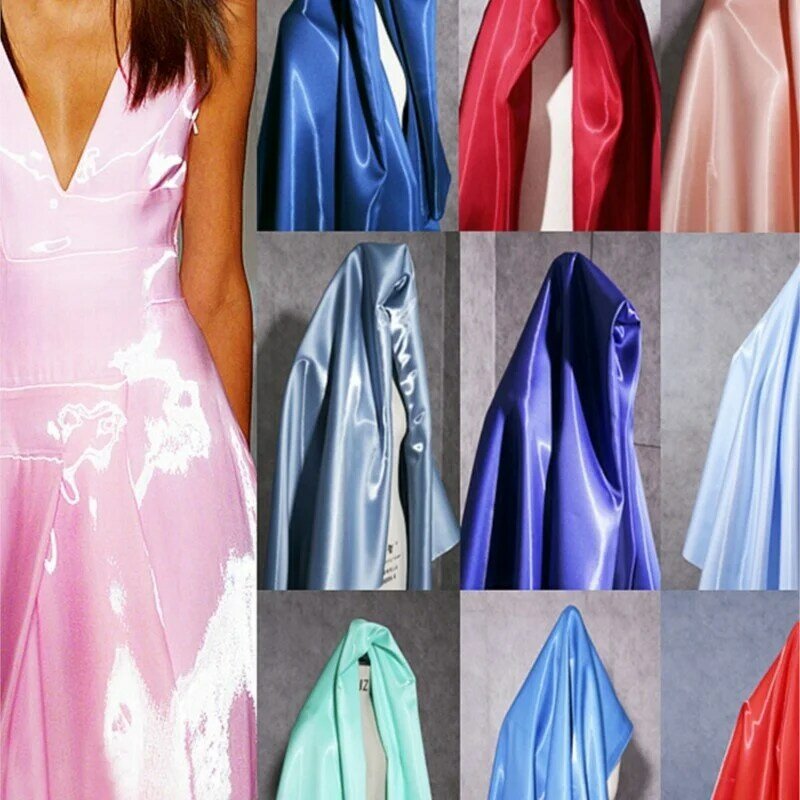 Атласная ткань яркое шелковое светоотражающее официальное платье дизайнерское