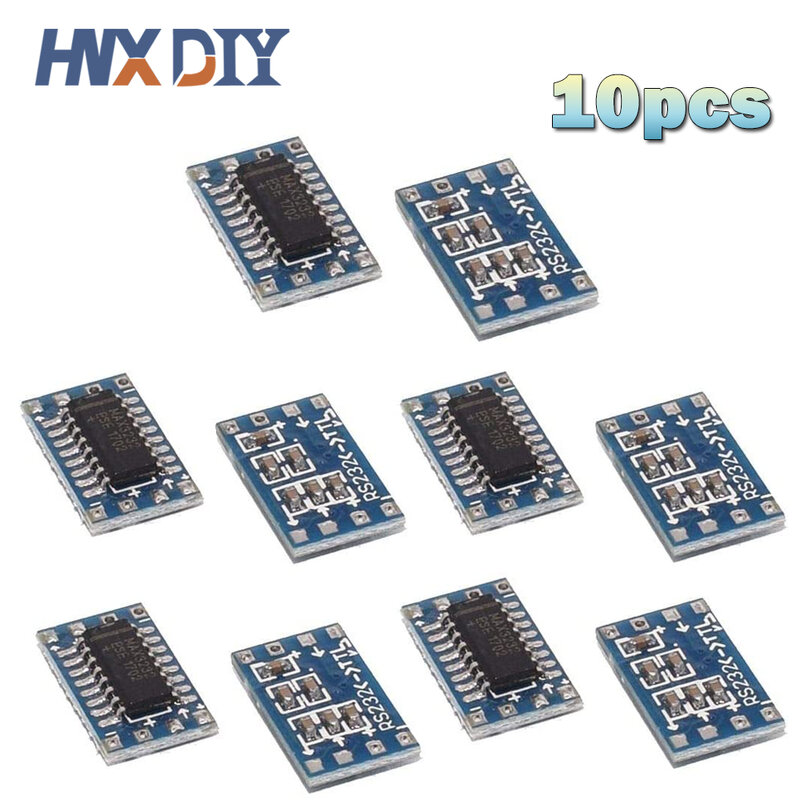 1-10pcs Serial Port Mini RS232 to TTL Converter Adapter Module Board MAX3232 115200bps DC 3-5V for Arduino