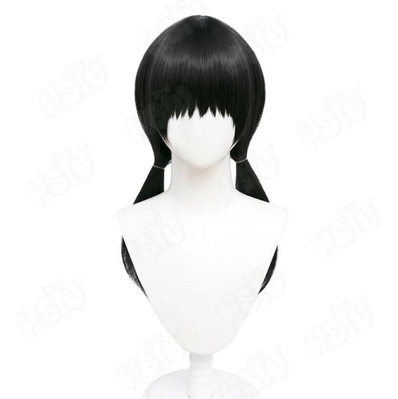 Peruka do Cosplay kostium peruka z włókna syntetycznego Anime piła łańcuchowa mężczyzna Cosplay czarne długie włosy czarne