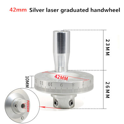 Ukiran Laser, dengan pegangan skala, roda tangan, meja geser roda tangan lingkaran logam Diameter dalam 6mm/8mm/10mm/12mm