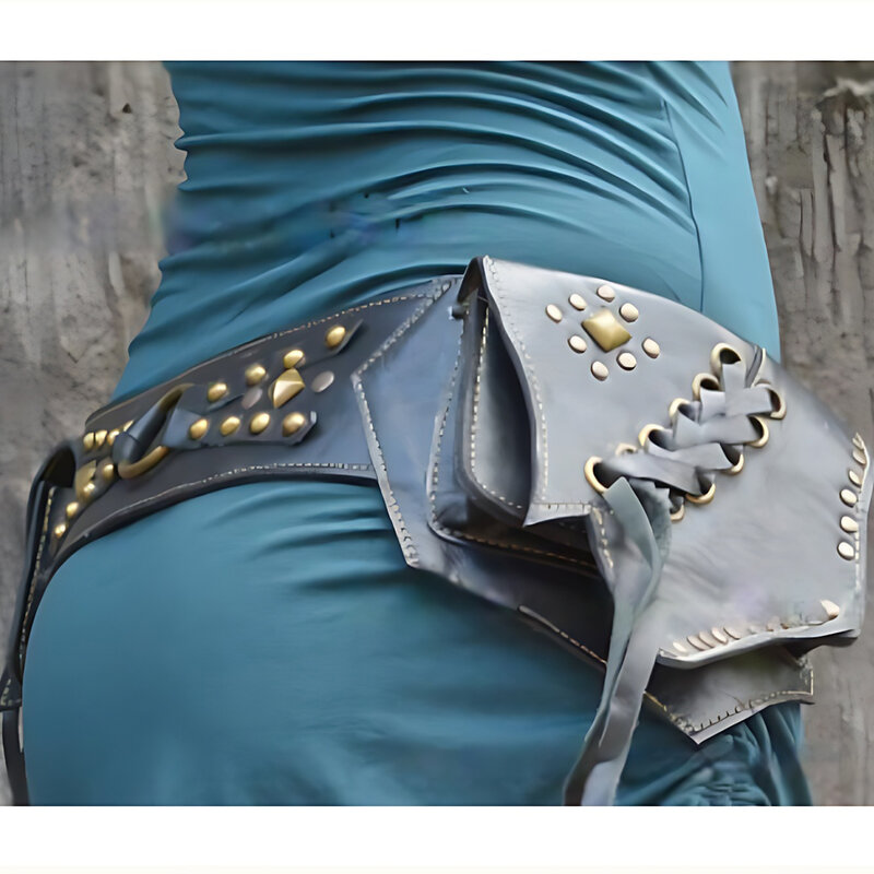 Trendy Steampunk Waist Pouch Stay Fashionable While Keeping Hands Free Lightweight Waist Bags tan