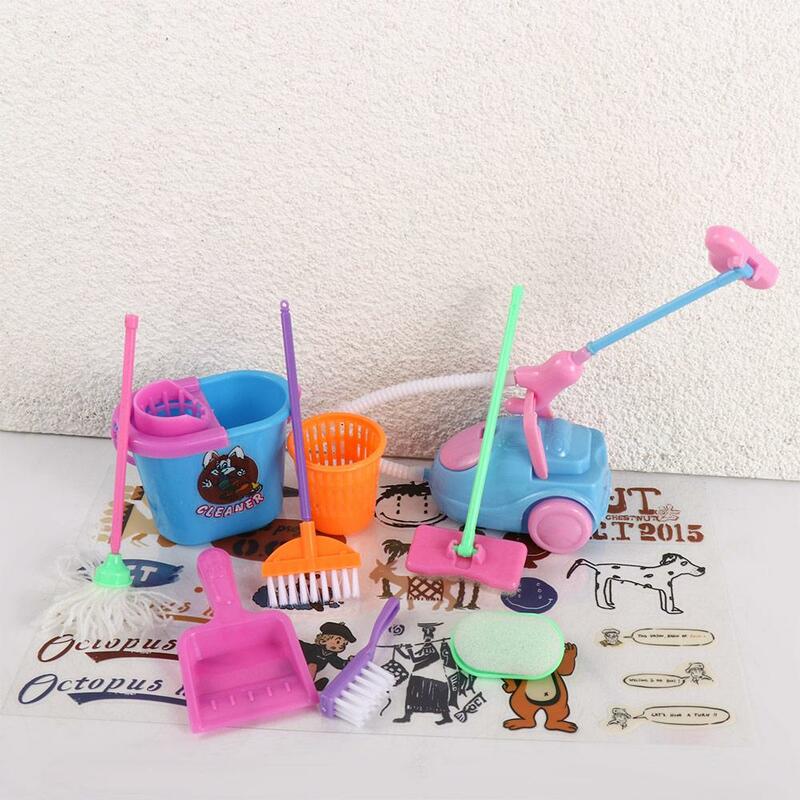 Mini Ferramenta De Limpeza De Miniatura De Plástico, Móveis Dollhouse, Ferramentas De Limpeza Doméstica, Ferramentas De Lavagem Em Miniatura Móveis Brinquedos