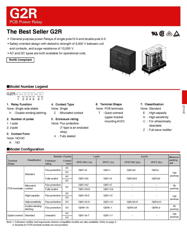 PCB 전원 릴레이 5, 8 핀 G2R-1, 2 1A 1-E -5VDC, 12VDC, 24VDC, G2R-2-AC220 G2R-1A-E-24VDC G2R-2-5VDC 레일 베이스 소켓, 2 5 10 20 PCs
