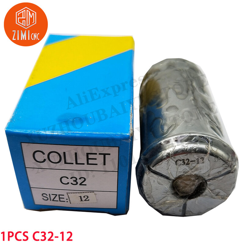 1PCS Straight Shank Collet C32-12 CNC Router Tool Adapter Carbon Steel for Lathe metal lathe CNC tools Machining Milling cutter