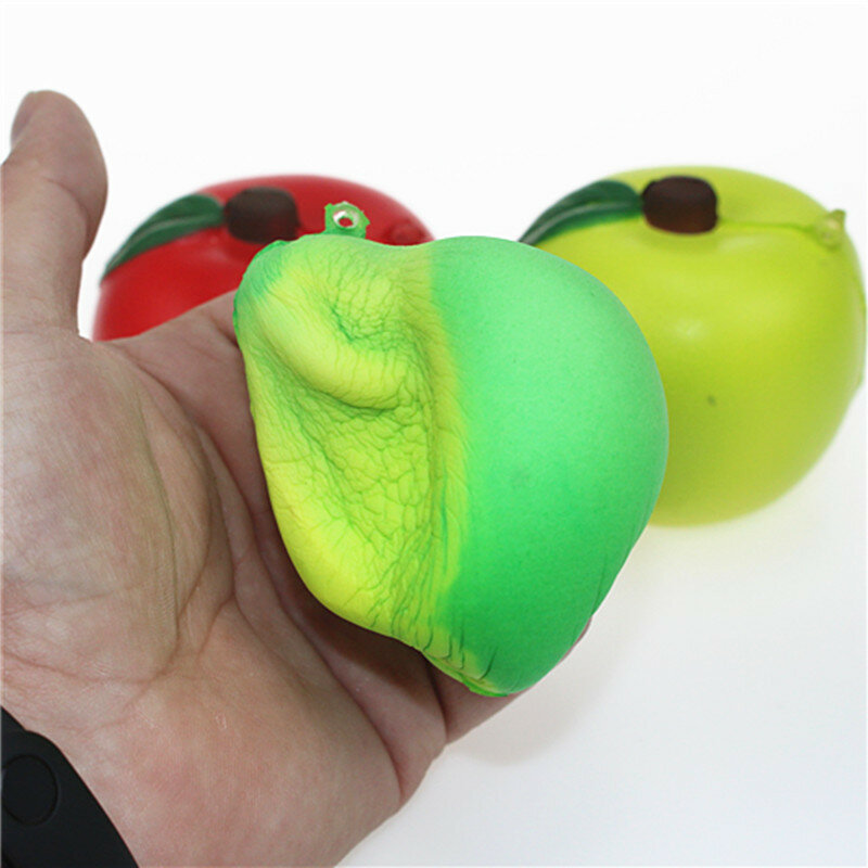 Anti-Stress Soft Apple Toy para Crianças, Slow Rebound, PU Squeeze, Descompressão Pingente, Ornamento Kawaii