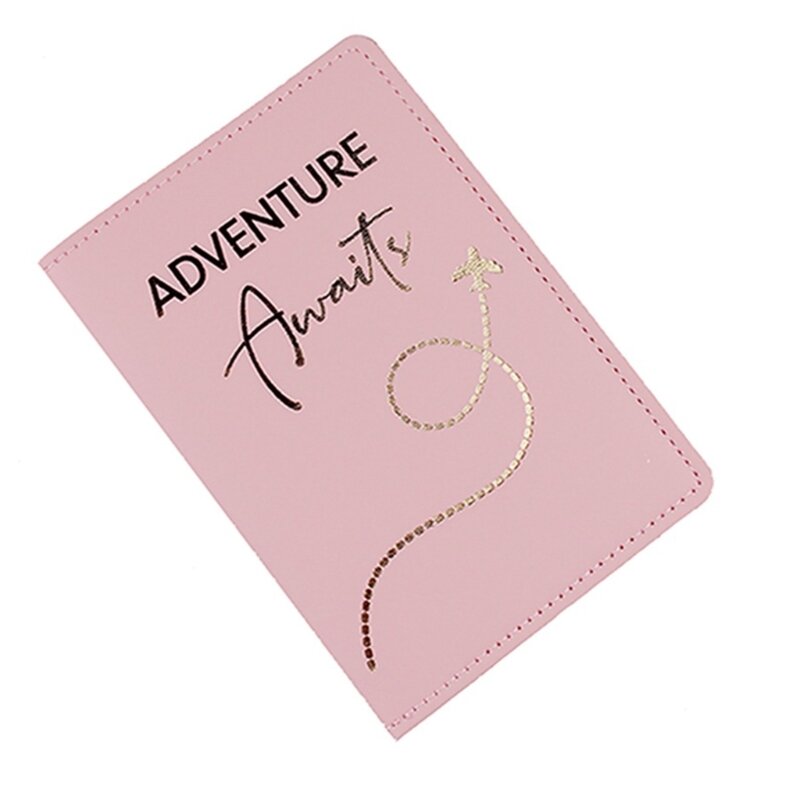 Fashion Lover Couple Passport Cover Hot Stamping Simple Plane Women Men Travel Wedding Passport Holder 517D