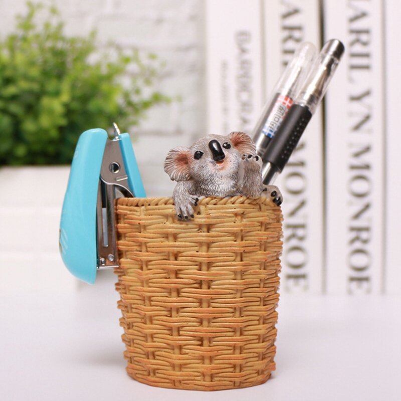 Koala Figurines Animal Statues Resin Glasses Stand Pencil Sunglasses Holder Container Desktop Home Decor Gift A