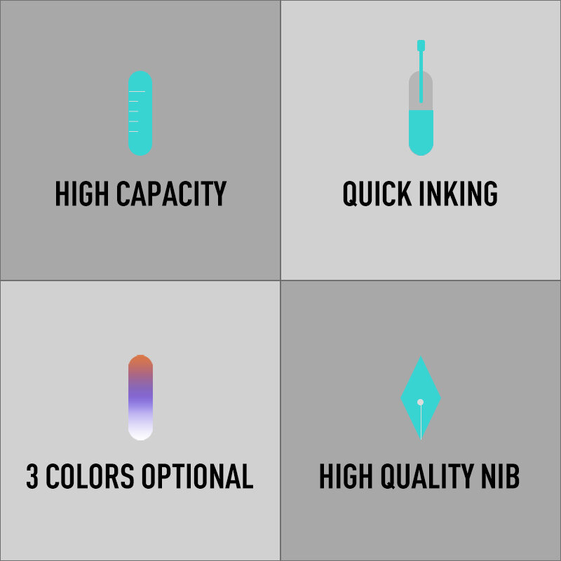 1 ~ 7PCS Wing Sung 3013 penna stilografica sottovuoto resina qualità trasparente EF/F Nib HOT!!