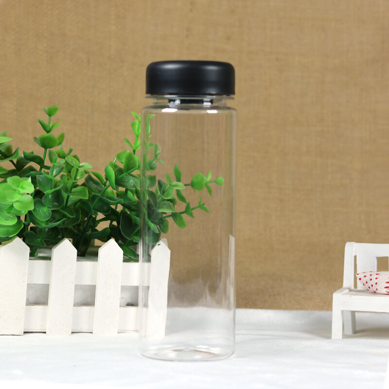 500ml garrafa de água da forma esportes garrafa de plástico dos desenhos animados casa garrafa de água potável exterior garrafa de agua