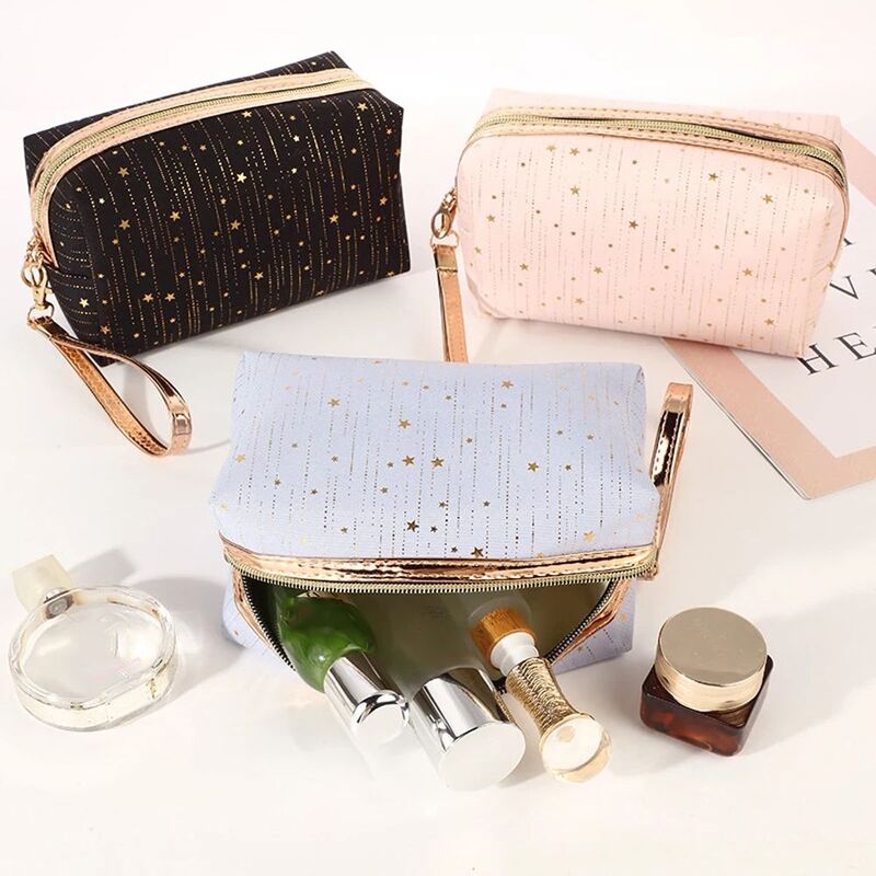 Stars Portable Travel Lanyard Handbag Zipper Storage Organizer Toiletry Bag Makeup Bag Cosmetic Storage Bag Lady Clutch