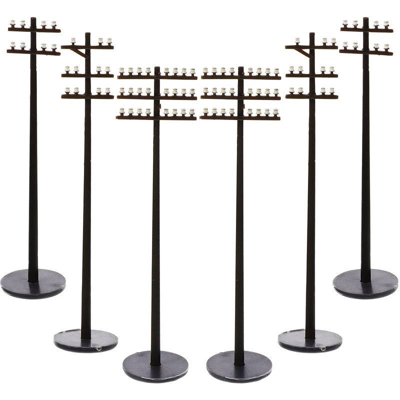 1/87 1/100 Miniature Telephone Poles Model Railway Trains Layout Sand Table Scene Building Accessories