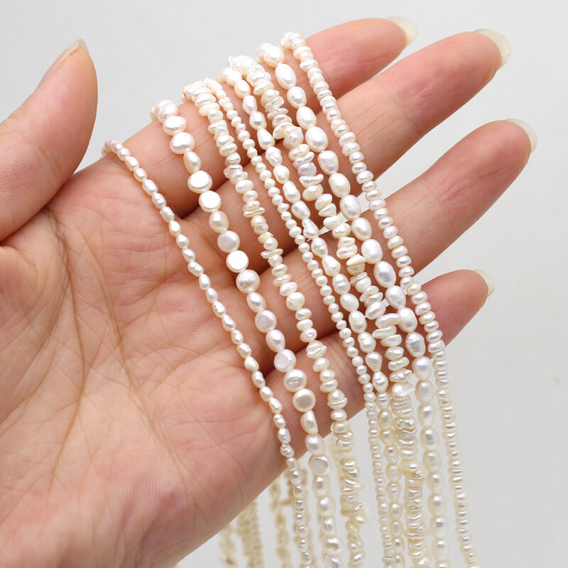 Perle d'acqua dolce naturali perline di forma irregolare perline distanziatrici allentate per gioielli che fanno bracciali fai da te collane accessori regali