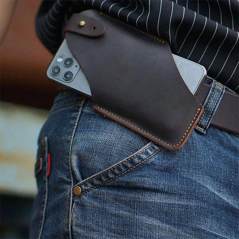 Cell Phone Belt Holder Pouch Cell Phone Holster with Large/Small Size for Work Hiking Camping