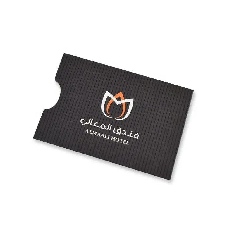 Tarjeta de llave de hotel de alta calidad con diseño personalizado para tarjeta de pvc, protector de funda de tarjeta personalizada