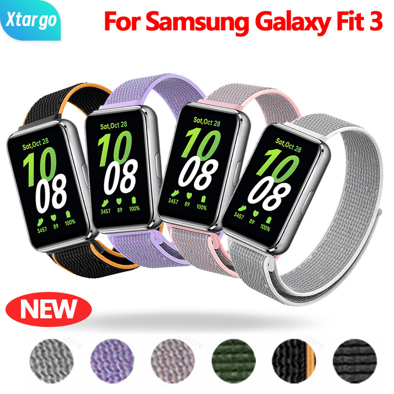 Cinturino in Nylon per Samsung Galaxy Fit 3 Smart Bracelet Wristband sostituzione Correa per Samsung Galaxy Fit 3 Band accessori