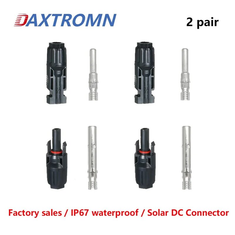 Daxtromon-conectores solares fotovoltaicos, conectores para painéis solares e sistemas fotovoltaicos, 2 pares, fábrica venda