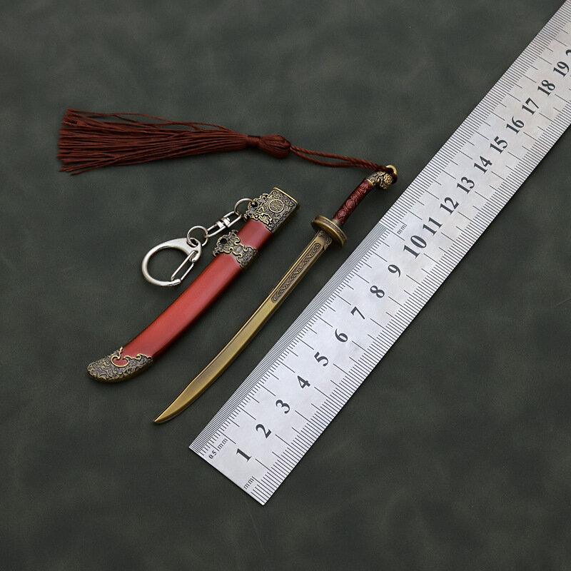 11CM Metal Letter Opener Sword reative Paper Cutter Alloy Weapon Pendant Chinese Sword Open Letter CDesk Decor
